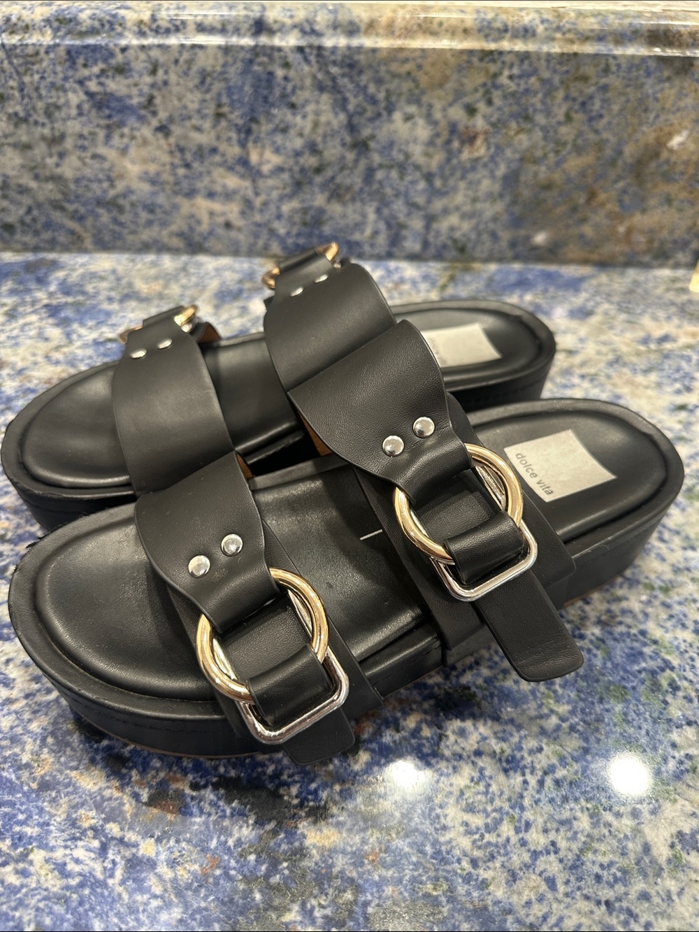 Dolce Vita Black Platform Sandals Women’s 7